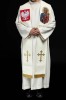 Stuła liturgiczna ecru z haftem maryjnym – detal 7