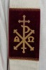 Stuła liturgiczna ecru z haftem PAX – detal 2