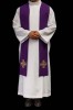 Stuła liturgiczna fioletowa z haftem krzyża – detal 5