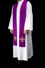 Stuła liturgiczna fioletowa z haftem krzyża