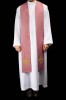 Stuła liturgiczna różowa z haftem krzyża
