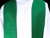 Stuła liturgiczna zielona z haftem krzyża