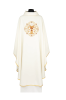 Ornat ecru z haftem IHS i kielichem eucharystycznym