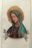 Ornat ecru haftowany z wizerunkiem Matki Bożej z Guadalupe – zbliżenie haftu