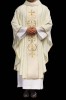 Ornat liturgiczny ecru z ozdobnym pasem