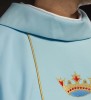 Ornat maryjny niebieski z pasem – detal motywu maryjnego