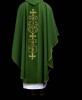Ornat zielony z eucharystycznym pasem ozdobnym – detal tkaniny