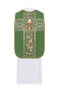 Ornat rzymski zielony z haftem kielicha eucharystycznego – pełny widok