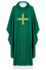 Zielony ornat liturgiczny haftowany w minimalistycznym wzorze – detal 37