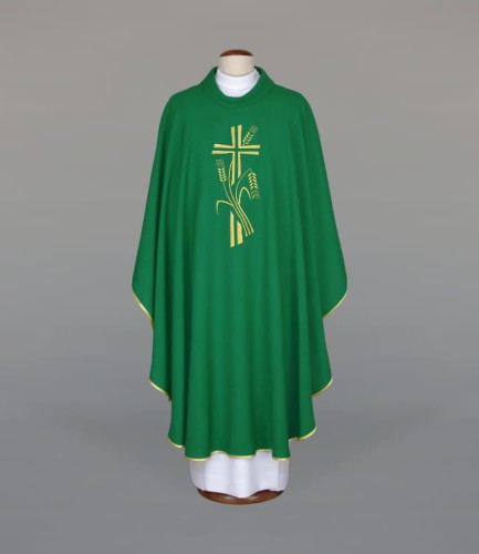 Ornat zielony zdobiony haftem – wariant III