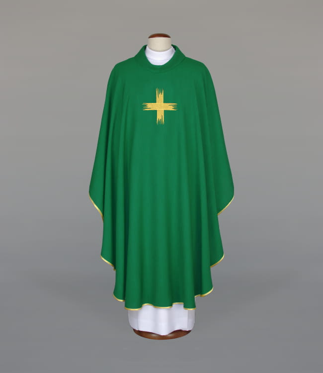 Ornat zielony zdobiony haftem – wariant IV