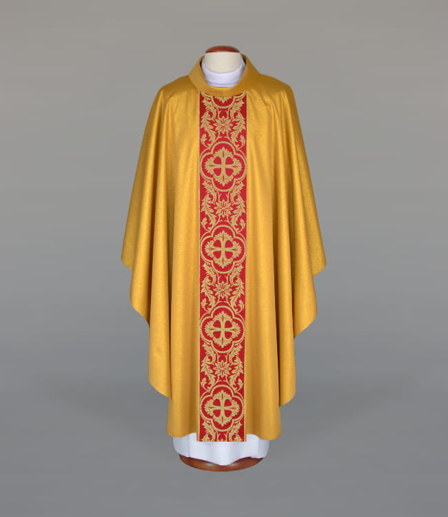 Ornat stare złoto z eleganckim tkanym pasem