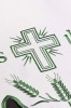 Zielone wykończenie, monogram IHS, krzyż i kłosy pszenicy – zbliżenie 2