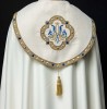 Kapa liturgiczna ecru z haftem maryjnym - S-3074-05-41 – widok główny