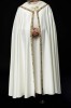Kapa liturgiczna ecru z haftem maryjnym - S-3074-05-41 – widok całej szaty
