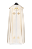 Kapa liturgiczna ecru z haftowanym krzyżem – widok główny
