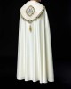Kapa liturgiczna ecru z haftem maryjnym - S-3074-05-41 – układ tkaniny