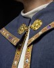 Kapa liturgiczna fioletowa z haftem IHS - S-3067-03-70 – widok z przodu