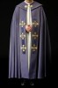 Kapa liturgiczna fioletowa z haftowanymi krzyżami - S-3068-03-70 – sposób zapięcia
