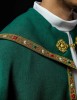 Kapa liturgiczna zielona z haftem IHS - S-3067-01-70 – widok z tyłu