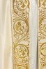Kapa liturgiczna ecru z bogatym haftem IHS – widok z tyłu