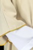 Dalmatyka liturgiczna ecru ze złotym krzyżem – wykończenie dekoltu