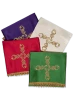 Zestaw czterech welonów na kielich w kolorach liturgicznych