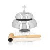 Niklowany gong liturgiczny podwójny 33 cm – widok główny