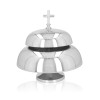 Niklowany gong liturgiczny podwójny 33 cm – widok z przodu