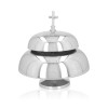 Niklowany gong liturgiczny podwójny 33 cm – widok boczny