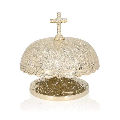 Ornamentowany gong mszalny pojedynczy 19 cm – widok z przodu