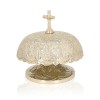 Ornamentowany gong mszalny pojedynczy 19 cm – widok boczny