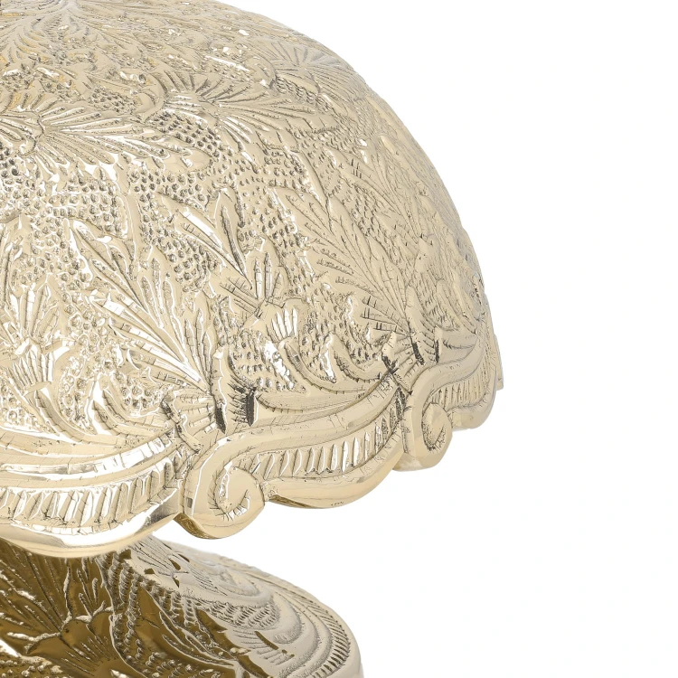 Ornamentowany gong mszalny pojedynczy 19 cm – detal czaszy