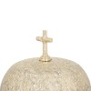 Ornamentowany gong mszalny pojedynczy 19 cm – detal podstawy i zwieńczenia