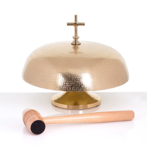 Młotkowany gong liturgiczny pojedynczy 26 cm – widok główny