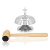 Niklowany gong mszalny pojedynczy 20 cm – widok główny