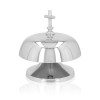 Niklowany gong mszalny pojedynczy 20 cm – detal czaszy