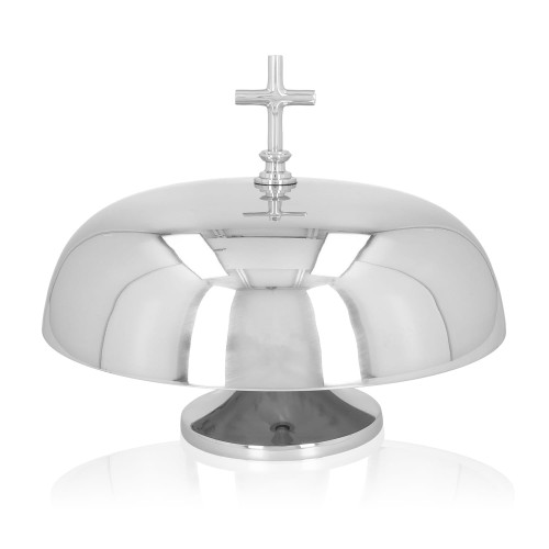 Niklowany gong kościelny pojedynczy 26 cm – widok z przodu