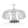 Niklowany gong kościelny pojedynczy 26 cm – widok boczny