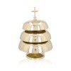 Młotkowany gong liturgiczny potrójny 35 cm – widok boczny