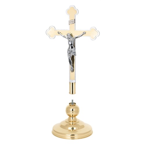 Krzyż ołtarzowy mosiężny 72 cm – ujęcie 2