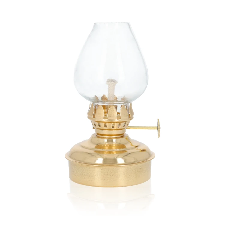 Mosiężna lampka olejowa 13 cm – widok główny