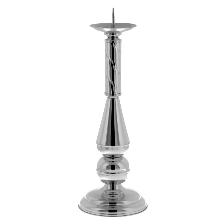 Lichtarz mosiężny (45 cm) chromowany – widok główny