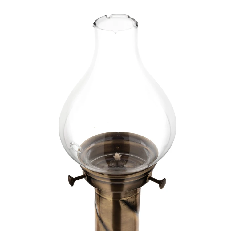 Lichtarz mosiężny, akolitka (64 cm) patynowany – ujęcie 2