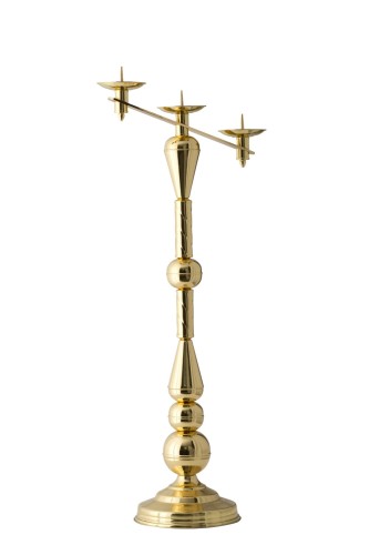 Lichtarz mosiężny (104 cm) - potrójny – widok główny