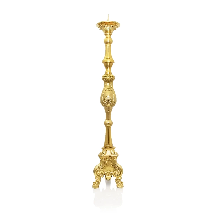 Lichtarz mosiężny 92 cm – widok główny