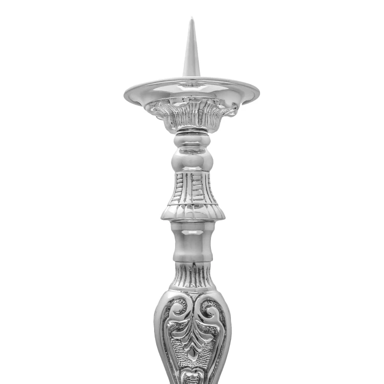 Lichtarz mosiężny nikiel - 60 cm – ujęcie 3