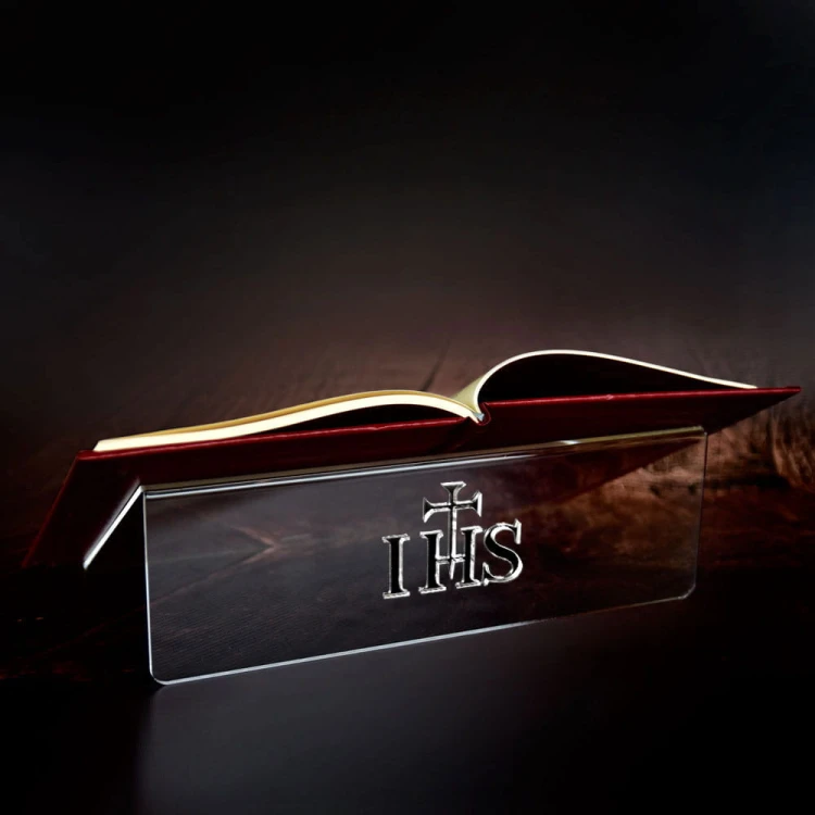 Pulpit z pleksi średni z otwartą księgą