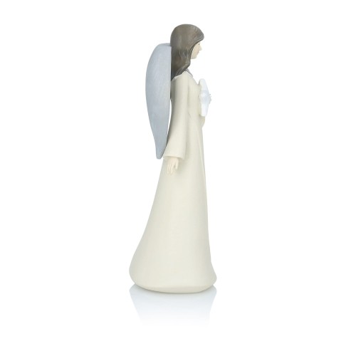 Anioł z gwiazdą Favola 23 cm - figurka w kremowej sukni - bok