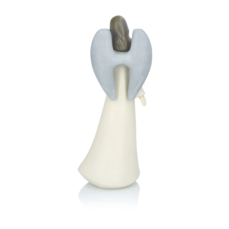 Anioł z gwiazdą Favola 23 cm - figurka w kremowej sukni - tył